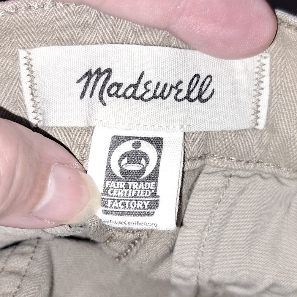 Ladies Madewell The Garment Dyed '90s Straight Cargo Pants Sand Dune Size 26 - Picture 6 of 10